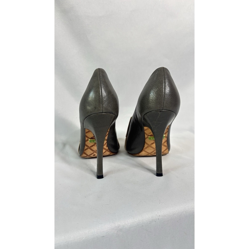 L.A.M.B Randolph Leather Pink And Gray Peep Toe Stiletto Pump Heels US Size 8 - Picture 6 of 11